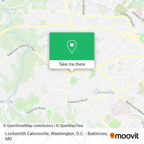 Locksmith Catonsville map