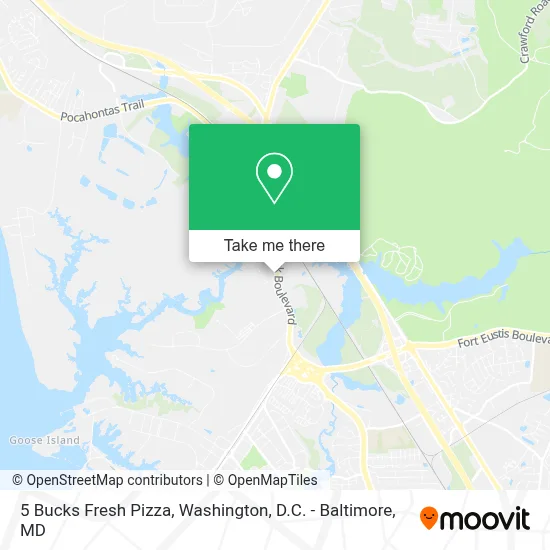 5 Bucks Fresh Pizza map