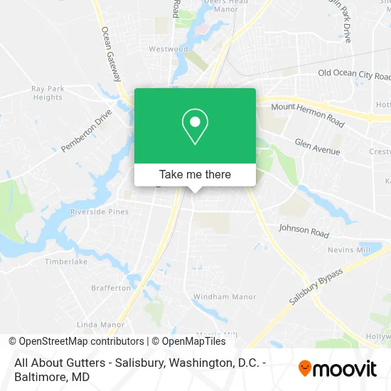All About Gutters - Salisbury map