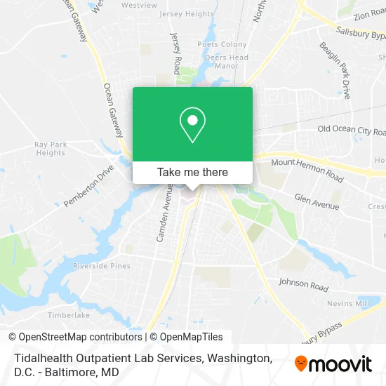 Tidalhealth Outpatient Lab Services map