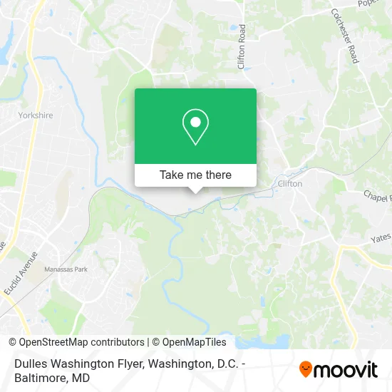 Dulles Washington Flyer map