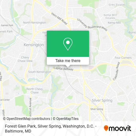 Forest Glen Park, Silver Spring map