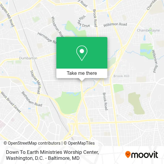 Down To Earth Ministries Worship Center map