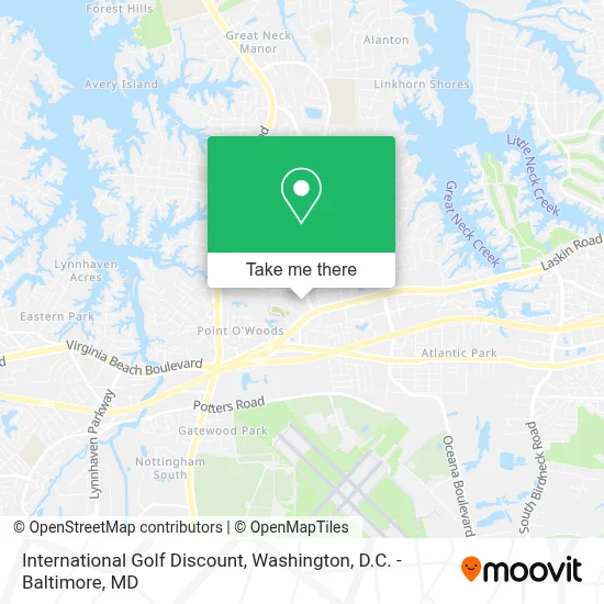 International Golf Discount map