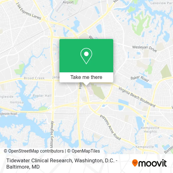Tidewater Clinical Research map