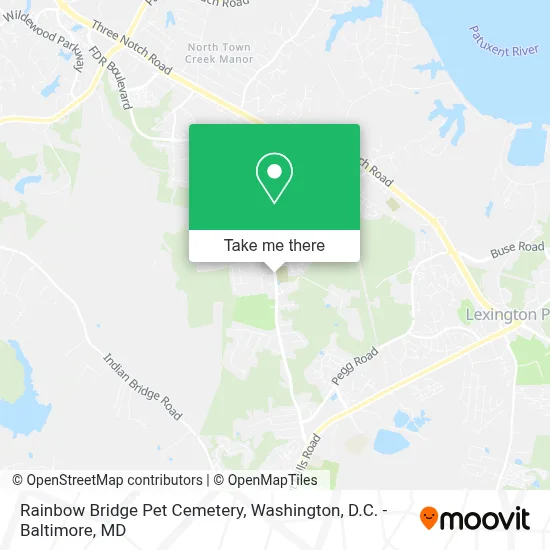 Rainbow Bridge Pet Cemetery map