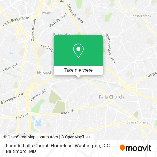 Friends Falls Church Homeless map