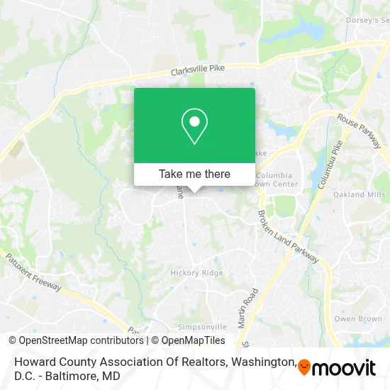 Howard County Association Of Realtors map