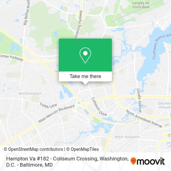 Hampton Va #182 - Coliseum Crossing map
