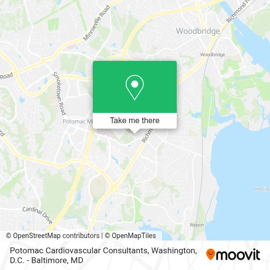Potomac Cardiovascular Consultants map