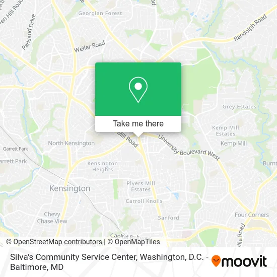Silva's Community Service Center map
