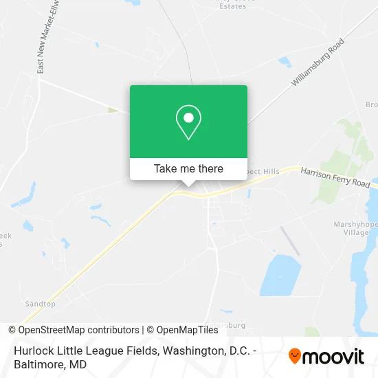 Hurlock Little League Fields map