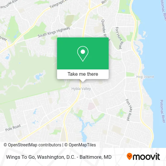 Wings To Go map