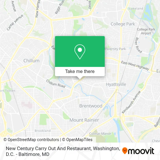 New Century Carry Out And Restaurant map