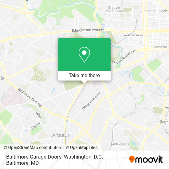 Baltimore Garage Doors map