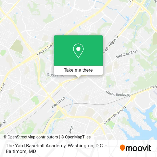 The Yard Baseball Academy map