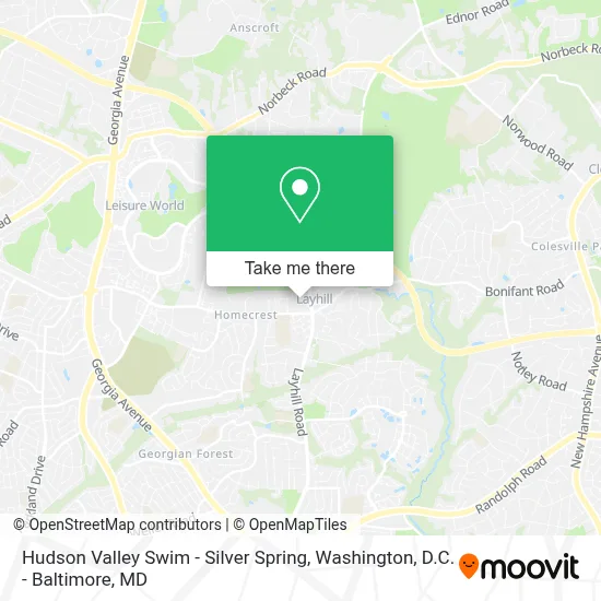 Hudson Valley Swim - Silver Spring map