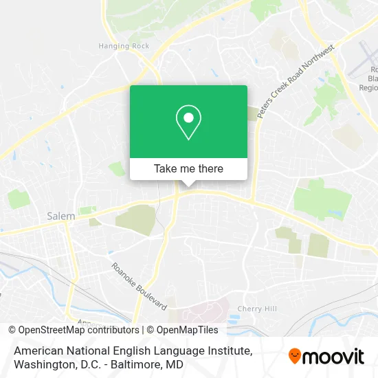 American National English Language Institute map