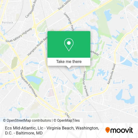 Ecs Mid-Atlantic, Llc - Virginia Beach map