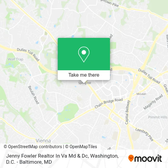 Jenny Fowler Realtor In Va Md & Dc map