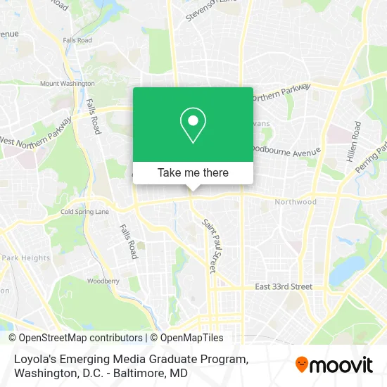 Loyola's Emerging Media Graduate Program map