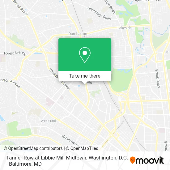 Tanner Row at Libbie Mill Midtown map