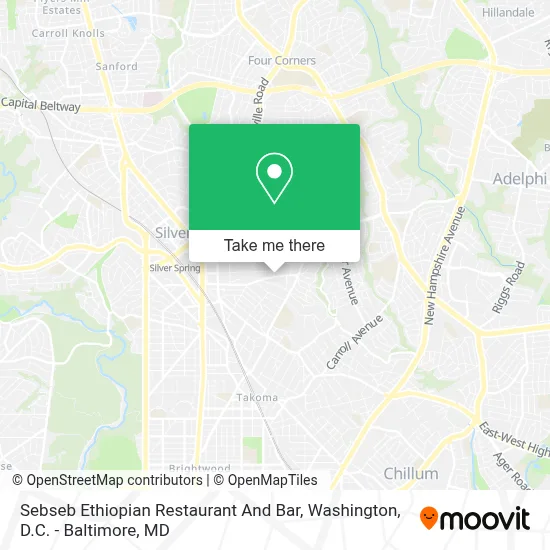 Sebseb Ethiopian Restaurant And Bar map