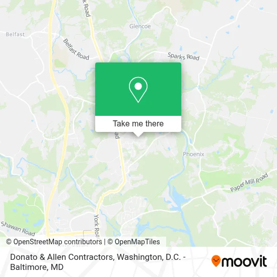 Donato & Allen Contractors map