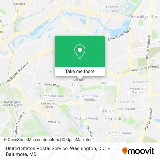 United States Postal Service map
