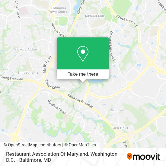 Restaurant Association Of Maryland map