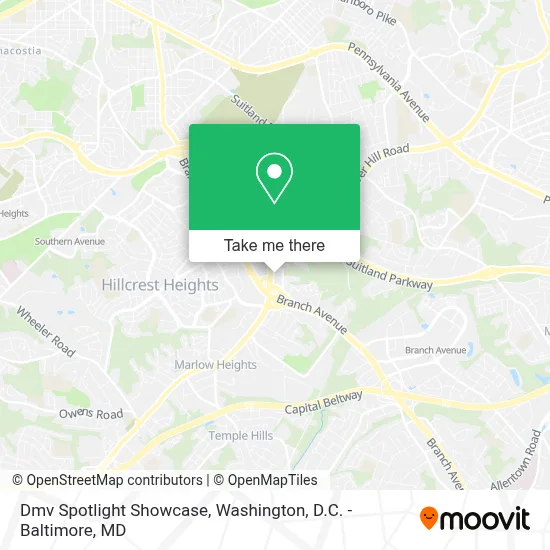 Dmv Spotlight Showcase map