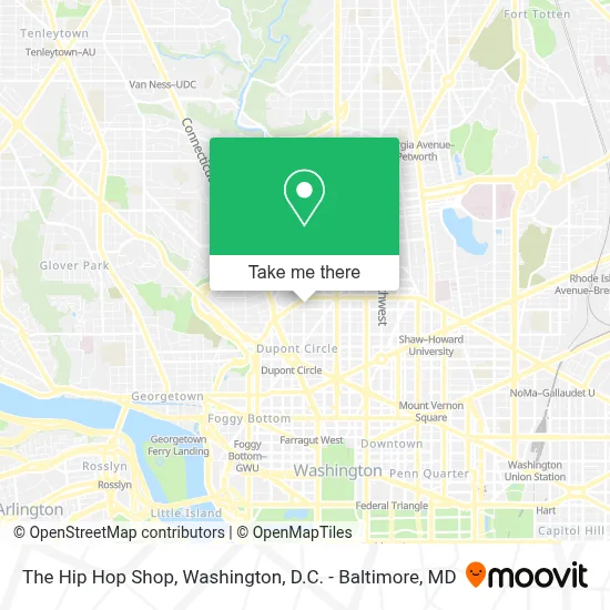 The Hip Hop Shop map