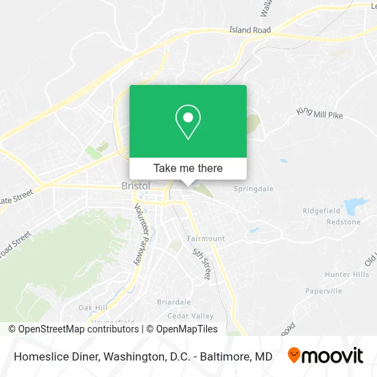 Homeslice Diner map