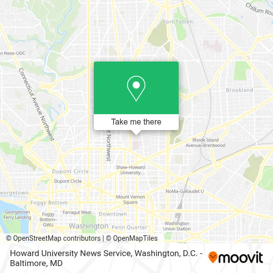 Howard University News Service map