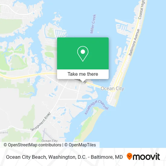 Ocean City Beach map