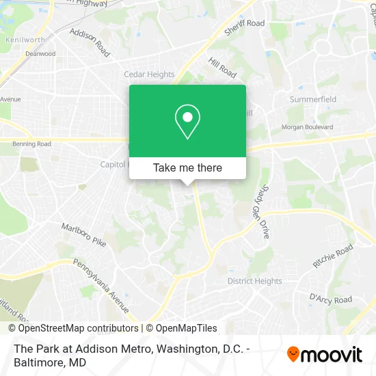 The Park at Addison Metro map