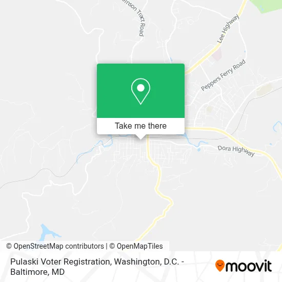 Pulaski Voter Registration map