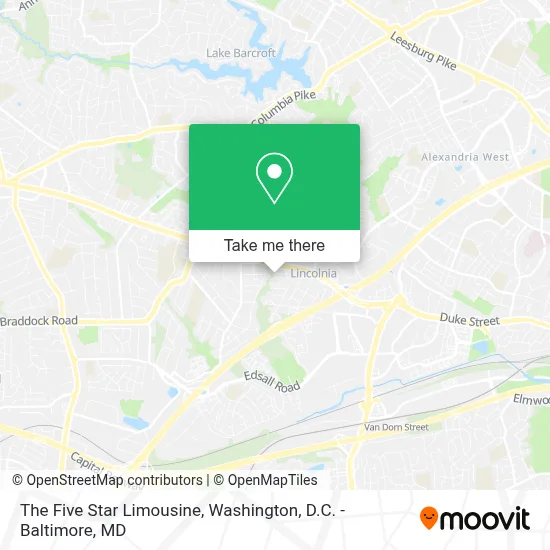 The Five Star Limousine map