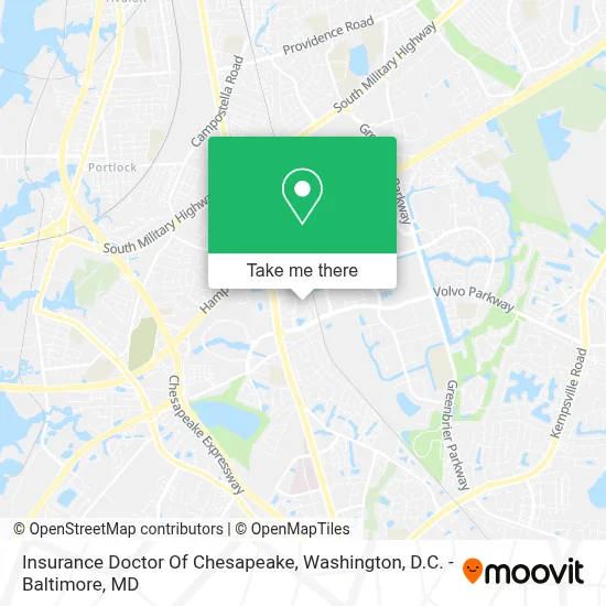 Insurance Doctor Of Chesapeake map