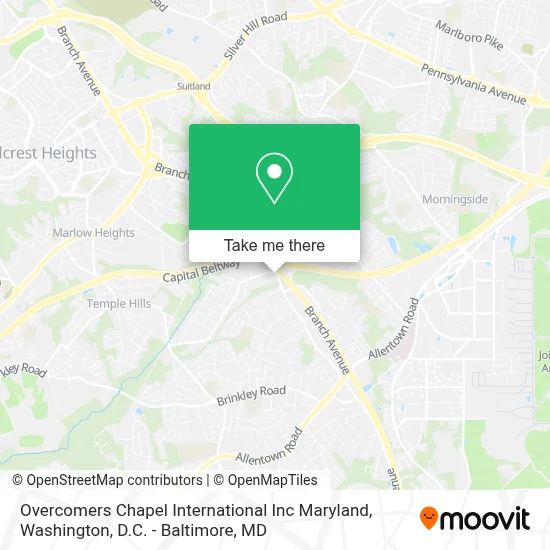 Overcomers Chapel International Inc Maryland map