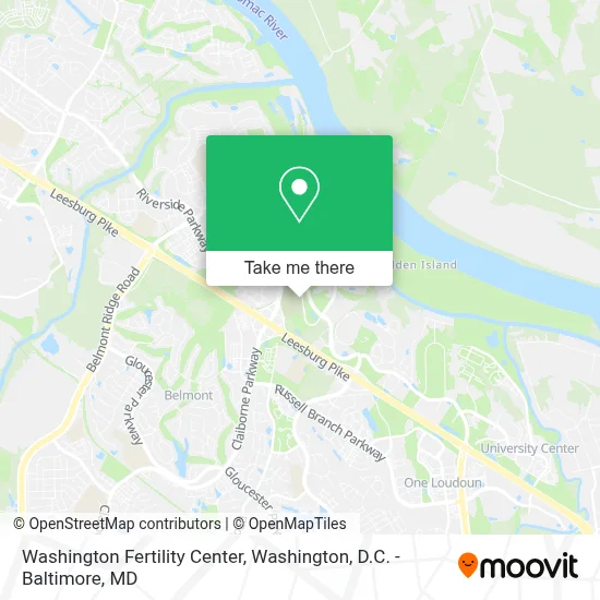 Washington Fertility Center map