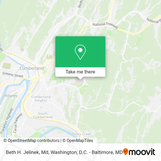 Beth H. Jelinek, Md map