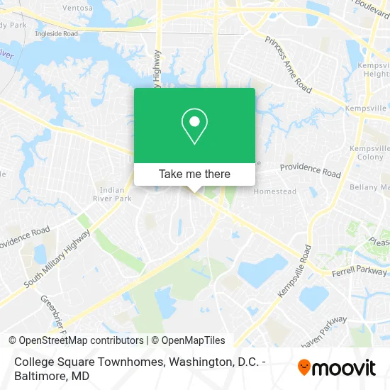 College Square Townhomes map