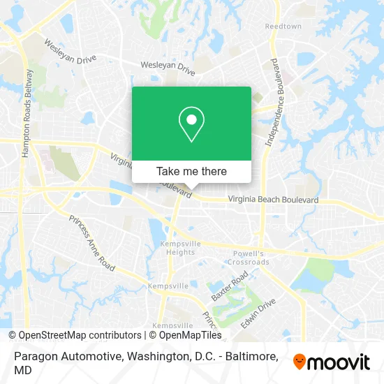 Paragon Automotive map
