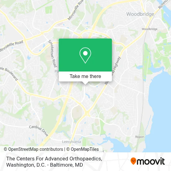 The Centers For Advanced Orthopaedics map