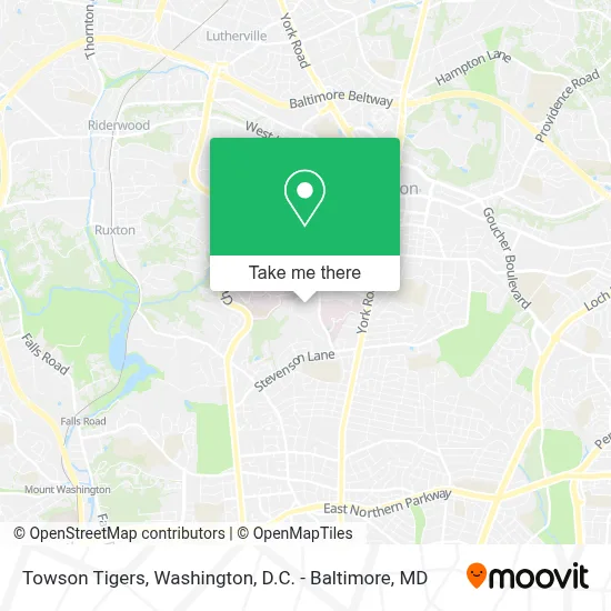 Towson Tigers map