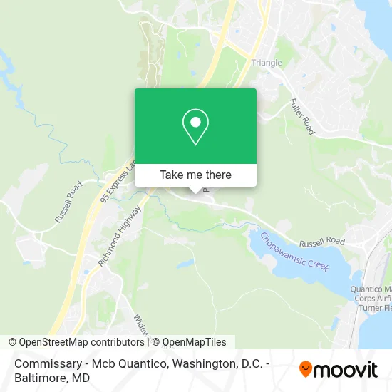 Commissary - Mcb Quantico map