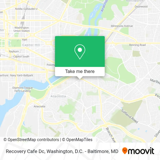 Recovery Cafe Dc map