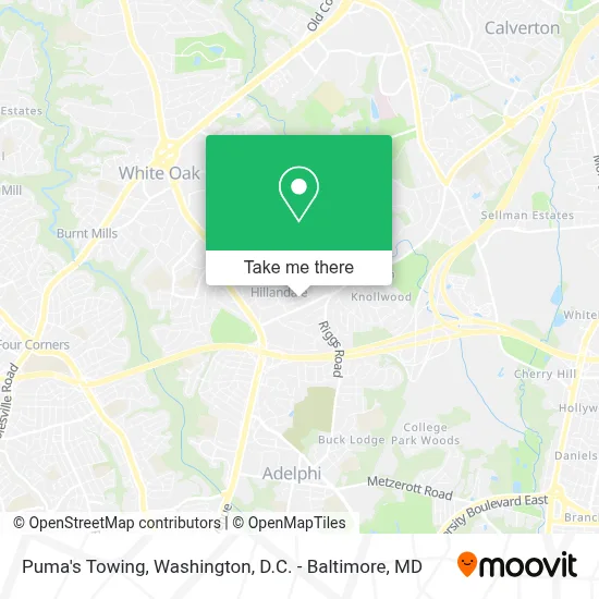 Puma's Towing map