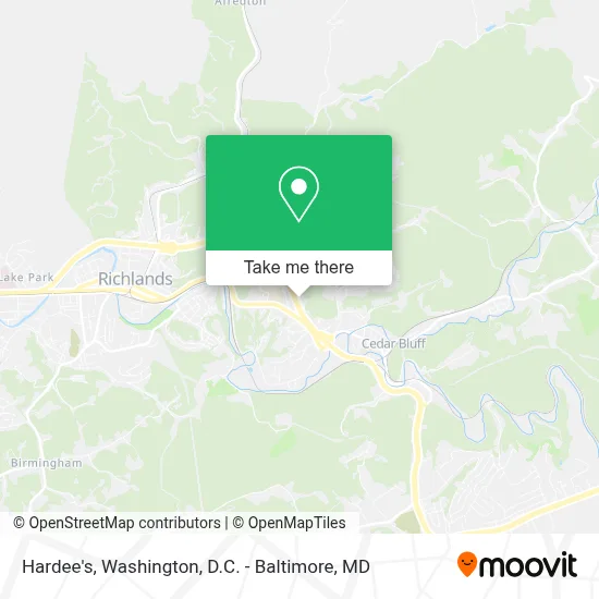 Hardee's map